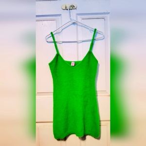 Green fleece dress